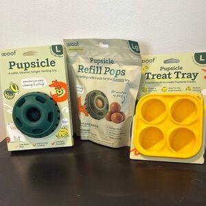 Woof Pupsicle Toy and Treat Set - Large - NWT